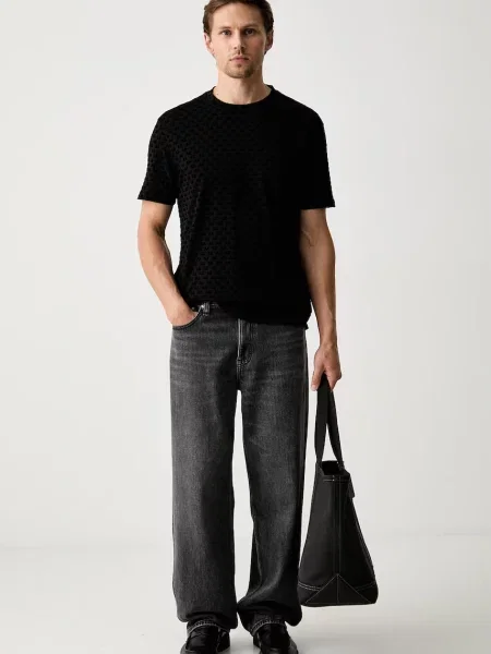 Armani Exchange tricou pentru bărbați din negru