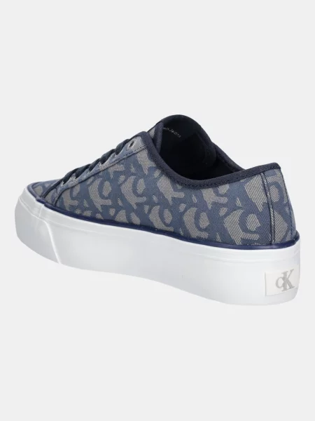 Calvin Klein Jeans sportcipő VULC FLATF JACQUARD AOP sötétkék bézs