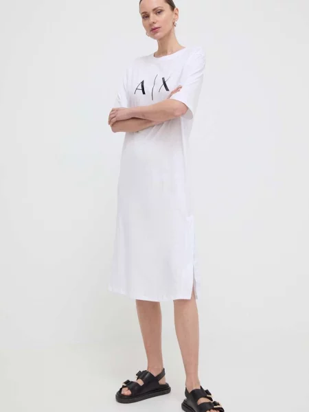 Armani Exchange Rochie alb