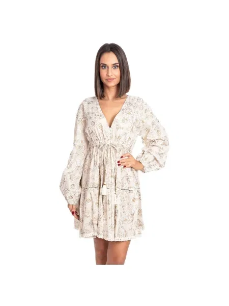 Krátke oblekové mini šaty Isla Bonita By Sigris khaki