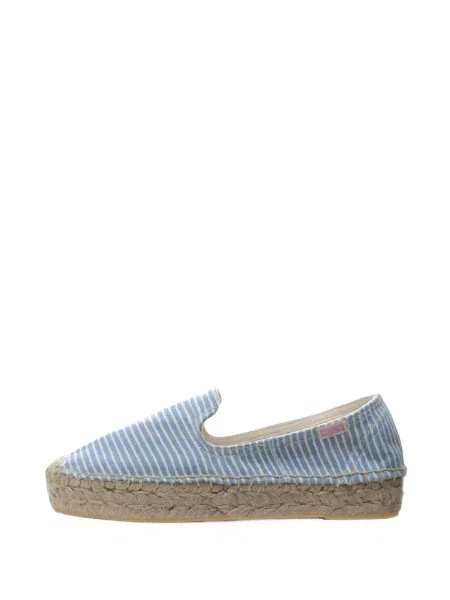 Espadrile Banana Moon cu dungi cu platformă albastru