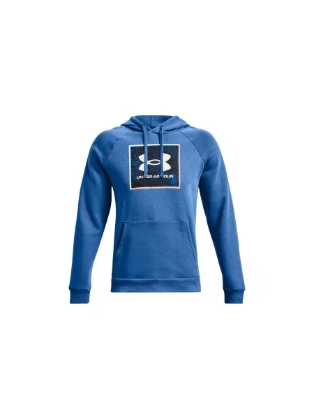 Fleecová mikina s kapucňou Under Armour modrá