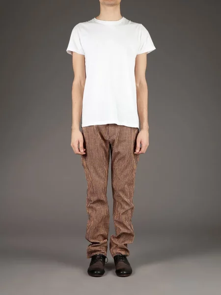Pantaloni Carven în carouri galben