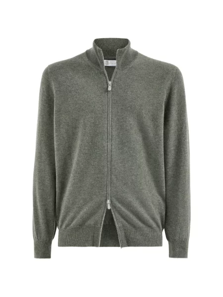 Cardigan Brunello Cucinelli din cașmir verde