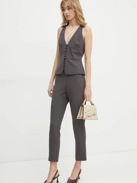 Безрукавка Bardot однобортна сірий