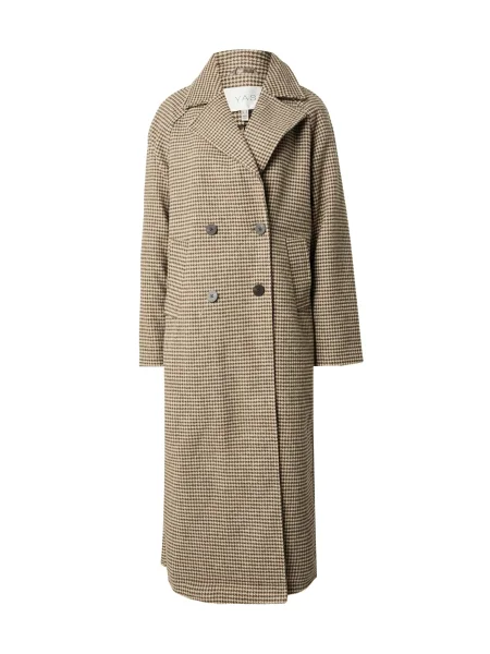 Y.A.S Palton de primăvară-toamnă YASMARGOT oliv / murdar alb