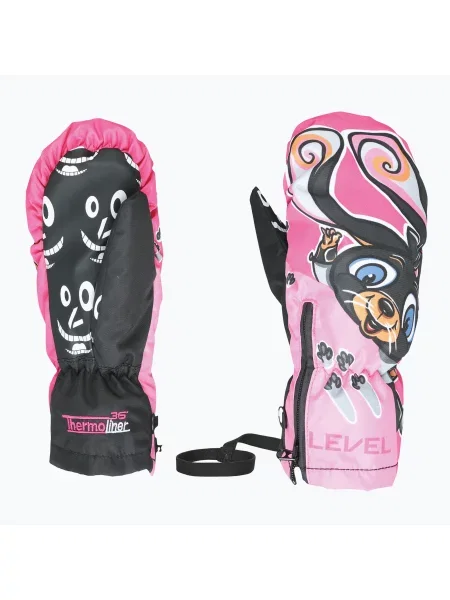 Mănuși de schi pentru copii Level Lucky Mitt hot pink roz