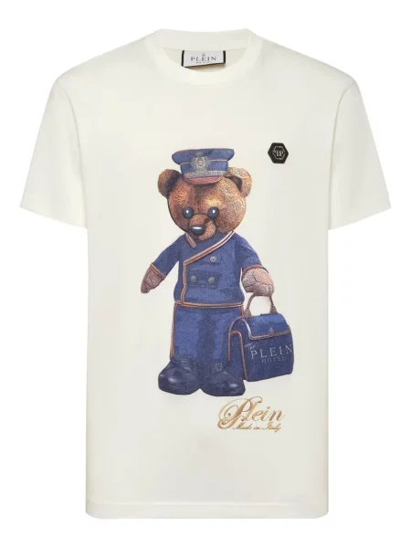 Tricou Philipp Plein teddy alb