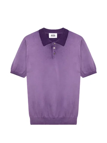 Tricou polo Alpha Studio violet