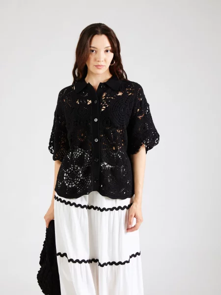 TOPSHOP Geacă tricotată negru