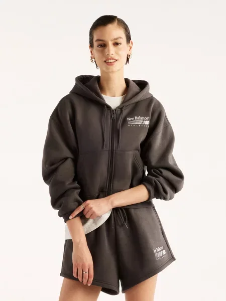 Флисовый свитер New Balance черный