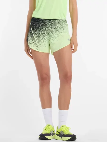Короткі спортивні шорти New Balance з принтом зелені