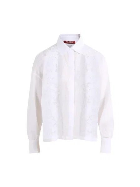 Haftowana koszula Max Mara Studio biała
