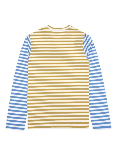 Дълго тениска Comme Des Garçons Play на райета зелено