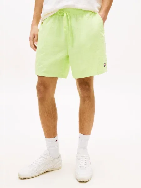 Szorty sportowe o kroju regular fit z tunelem Tommy Jeans żółte