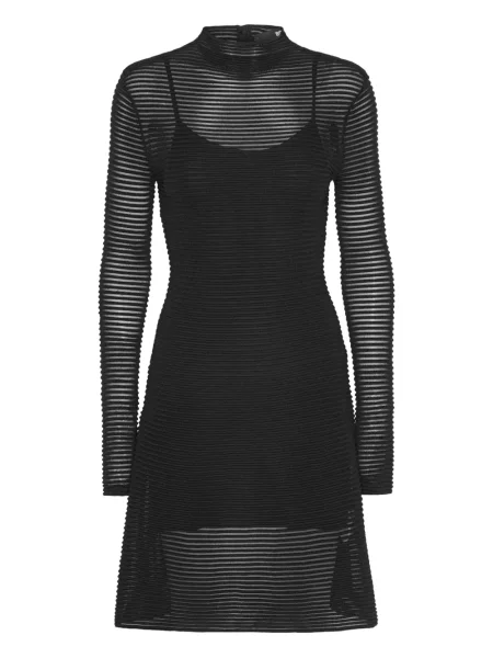 Dzianinowa sukienka mini Rotate Birger Christensen dzwony garniturowa czarna