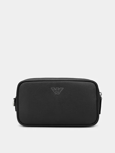 Кожаная сумка Emporio Armani черная