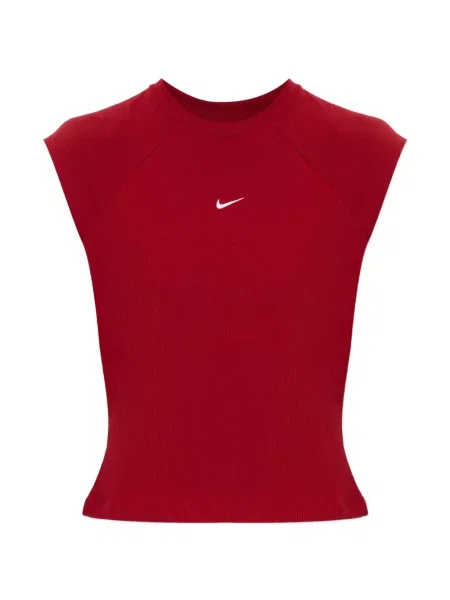 Tělocvična pletený krátký top Nike červený