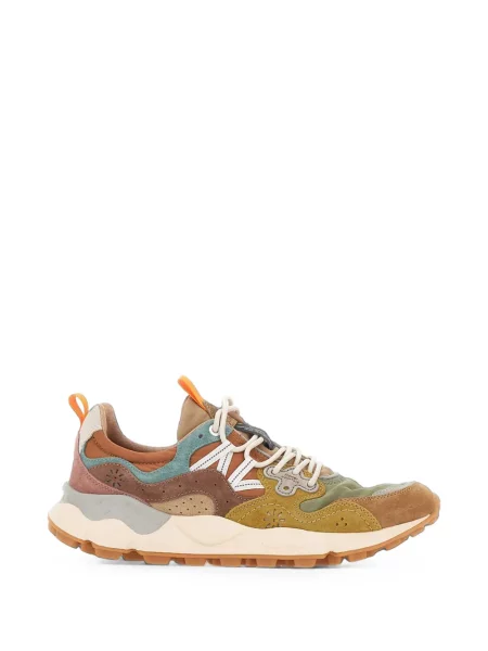 Sneakerși Flower Mountain cu model floral maro