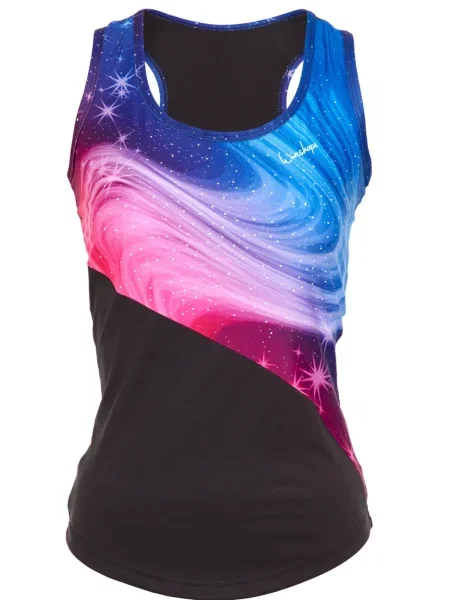 Winshape Sport top albastru deschis / roz negru
