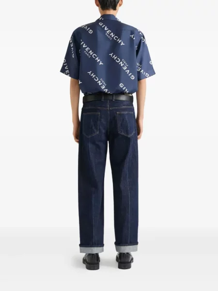 Cămașă Givenchy cu imagine scurtă albastru
