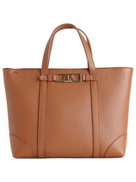 Geantă shopper Armani Exchange maro
