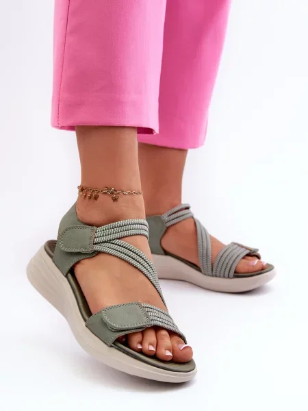 Sandály Evento na suchý zip zelené