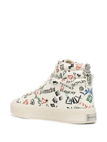 Sneakerși Givenchy din piele cu imagine alb