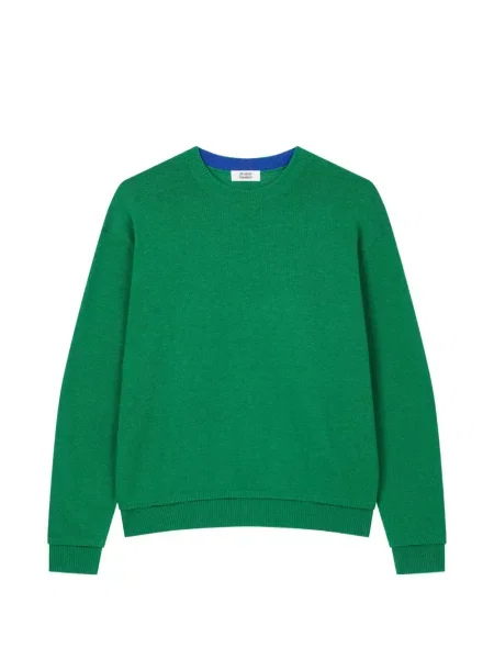 Pulover Tomboy cu decolteu rotund verde