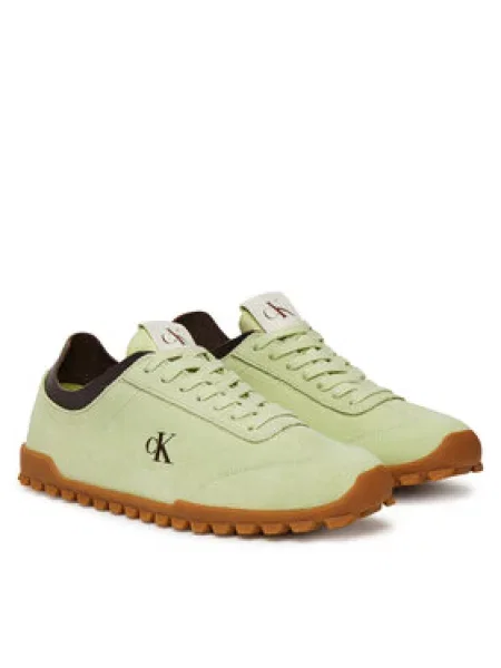 Calvin Klein Jeans Sneakersy Low Profile Runner Mg Sue zelená