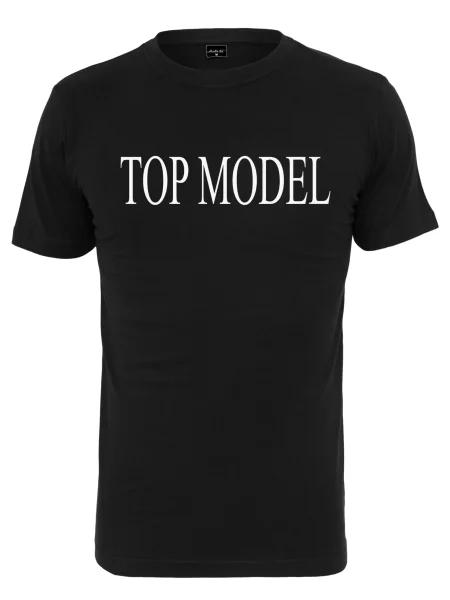Mister Tee Tricou Top Model / alb negru