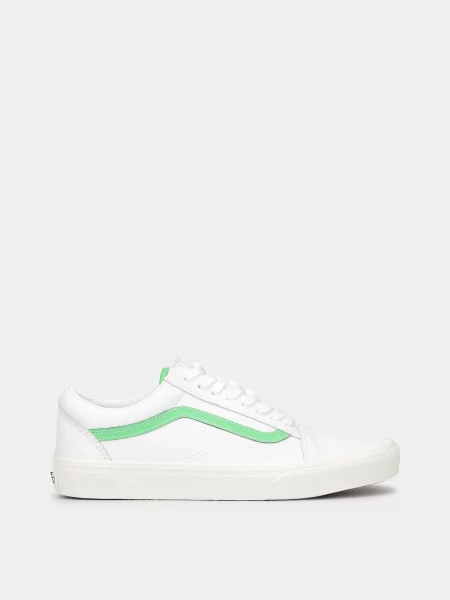 Кожаные кеды Vans белые