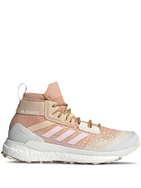 Pruhované trekkingové lněné tenisky Adidas UltraBoost šedé