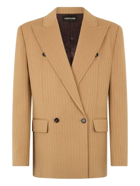 Prugasti blejzer Roberto Cavalli smeđa