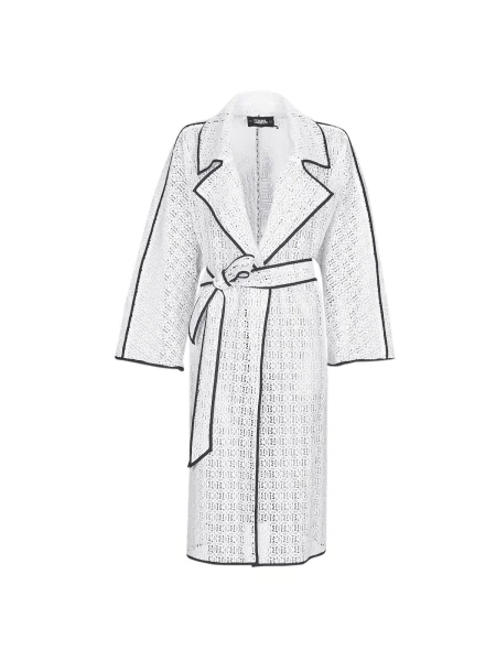 Trenci Karl Lagerfeld cu broderie din dantelă