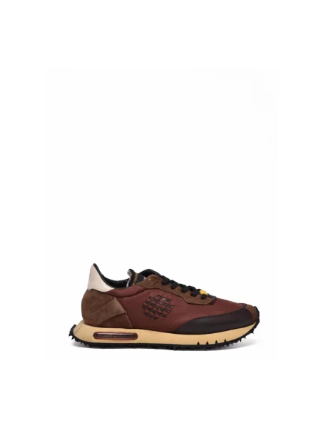 Sneakersy Be Positive skórzane brązowe