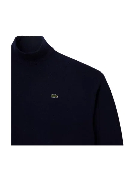Sweter Lacoste wełniany klasyczny niebieski