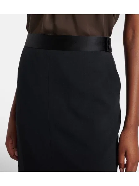 Fustă tip creion Tom Ford din satin negru