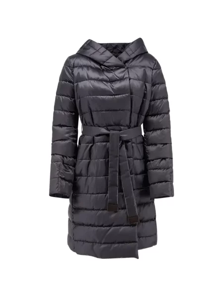Reversibil geacă cu puf Max Mara din satin negru