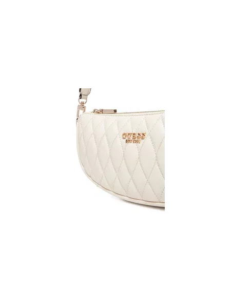 Torbica Guess Valla Mini Écru bijela