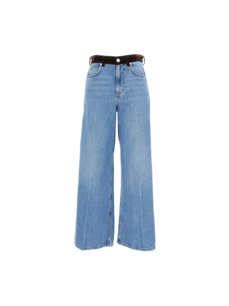 Szerokie jeansy Marni niebieskie