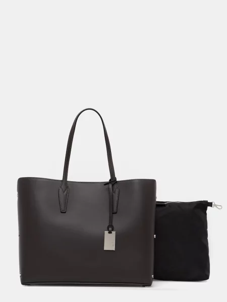 Answear.LAB kabelka typu shopper dámska kožená hnedá