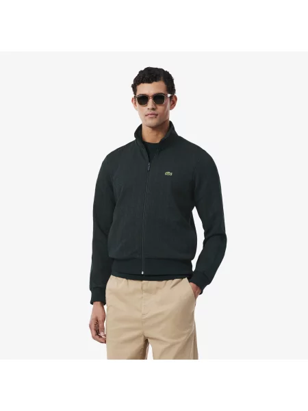 Lacoste Kurtka Dresowa Na Żakard Paris Ciemnozielona zielony
