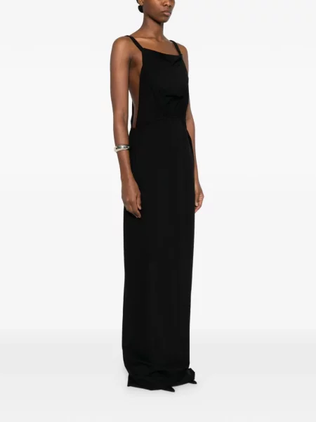 Rochie maxi Rick Owens fără mâneci de costum negru