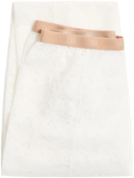 Dresuri Valentino Garavani din dantelă alb