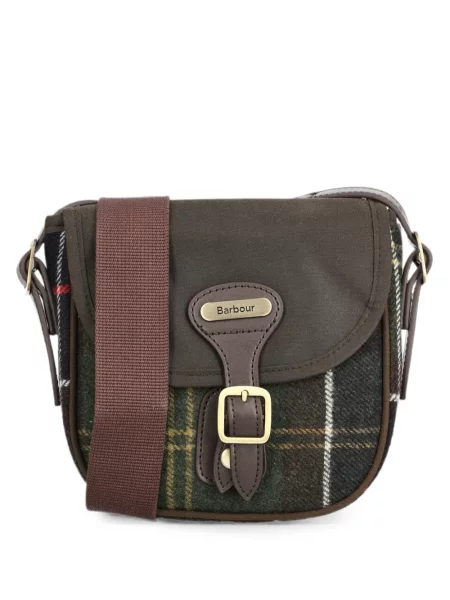 Geanta crossbody Barbour în carouri maro