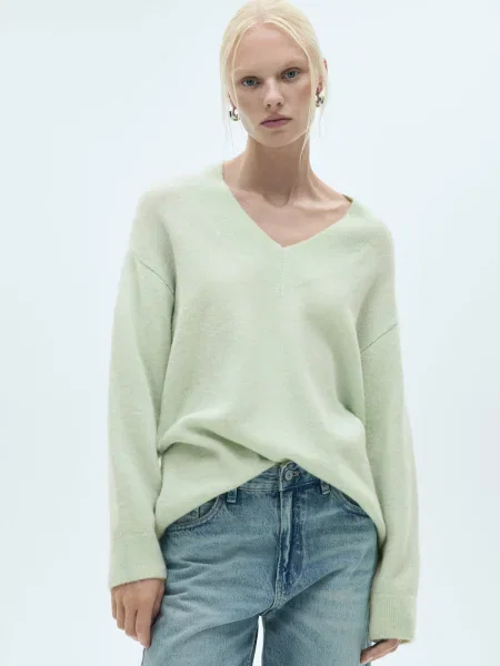 MANGO Pulover Molin pastel verde
