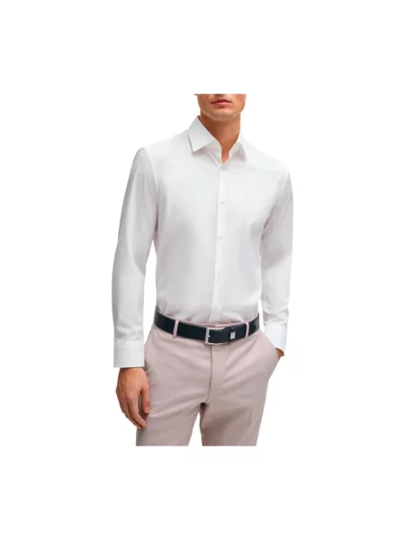 Koszula Hugo Boss casual z długim rękawem biała