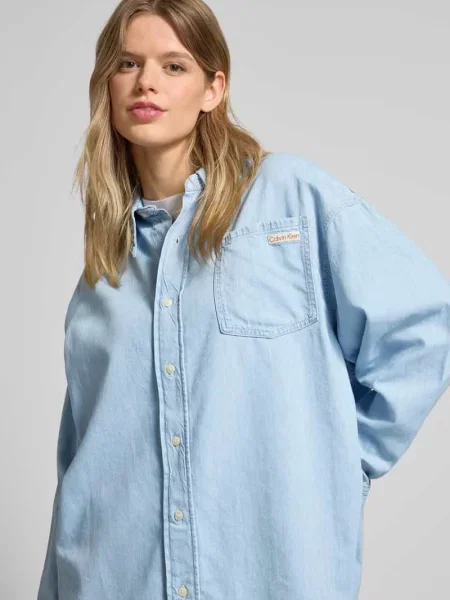 Calvin Klein Jeans Koszula jeansowa Błękitny Oversize niebieska