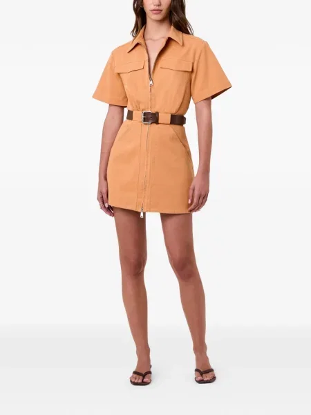 Cu centură rochie mini Nicholas portocaliu